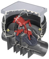 Fäkalienrückstauautomaten Quatrix-K mit Schachtsystem