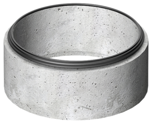 Schachtring mit Muffe mit Dichtung nach/ähnlich DIN 4034 (Position 2)