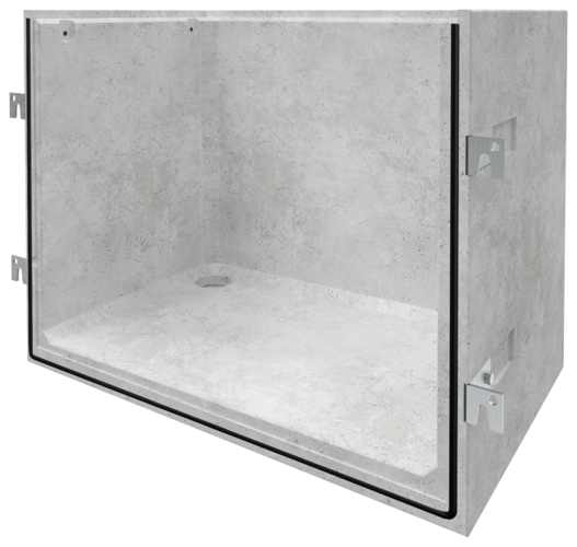 Lichtschachtkoerper Mit Boden  Dwd  800 Mm Tiefe  Montage An Kellerwand 326350