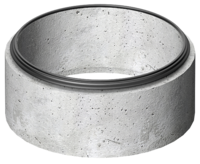 Schachtring mit Muffe mit Dichtung nach/ähnlich DIN 4034 (Position 2)