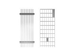 Abdeckroste für Baubreite 155 mm – Stahl verzinkt