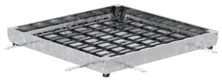 Rahmen und Deckelwanne aus verzinktem Stahl