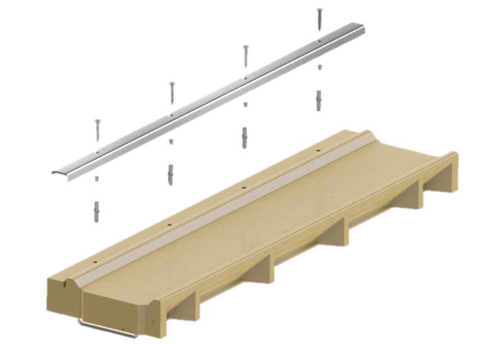 Muldenrinne Mit Klemmvorrichtung Fuer Kunststoffrasen 696807