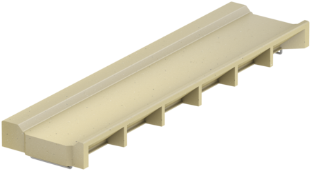 Muldenrinne mit Linierungskante für Laufbahnen mit Tennenbelag