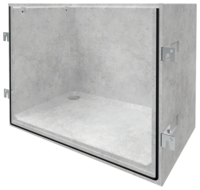 Montage an weißer Wanne direkt auf die Kellerwand Montage an weißer Wanne direkt auf die Kellerwand