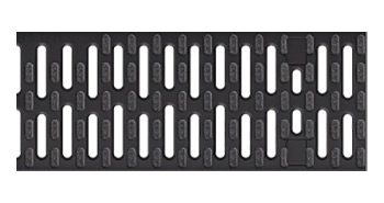 Rendering Produktbild ACO Composit Rost mit Microgrip schwarz silbergrau aus Kunststoff