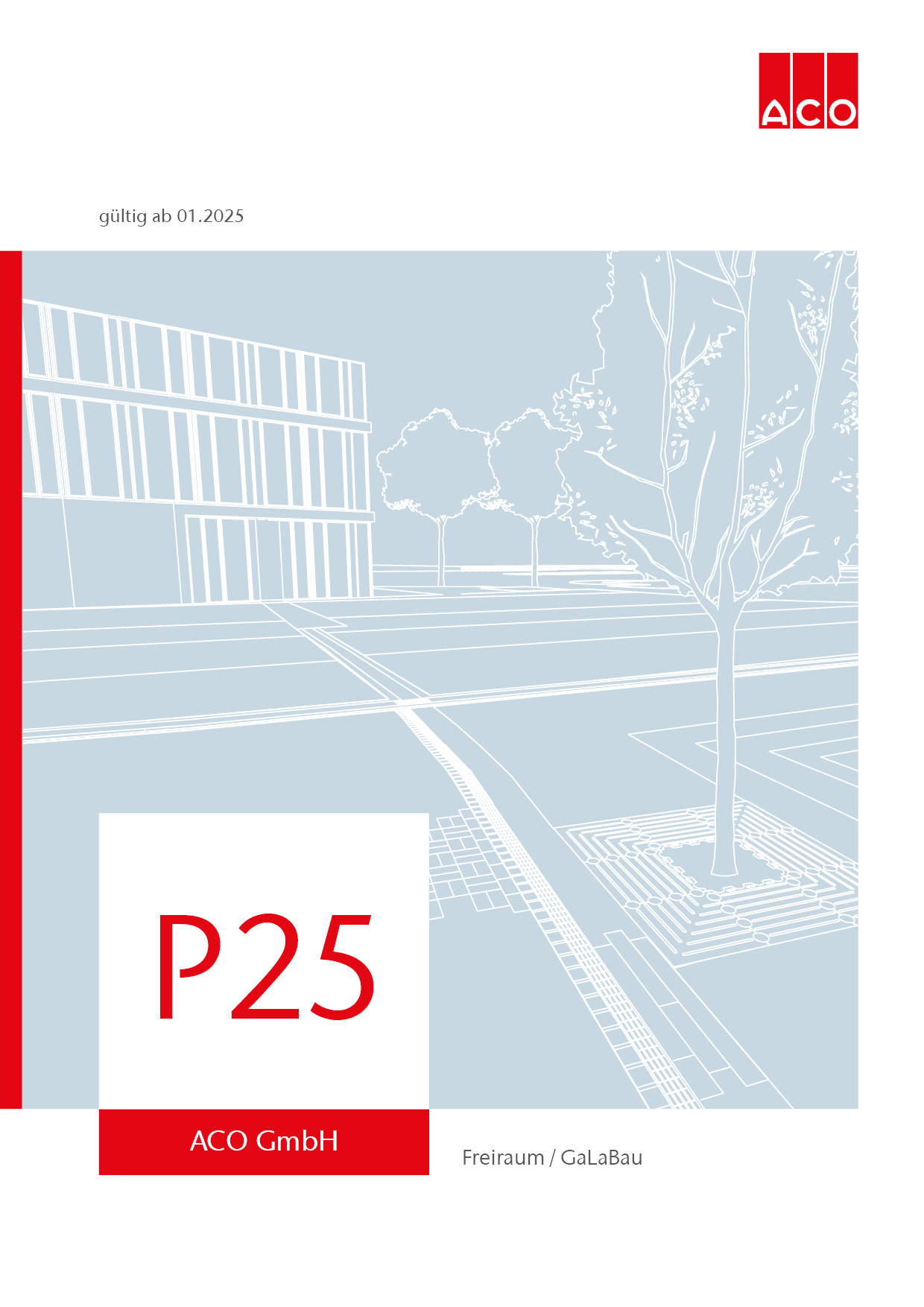 Titelbild einer Preisliste mit Claim "Freiraum / GaLaBau".