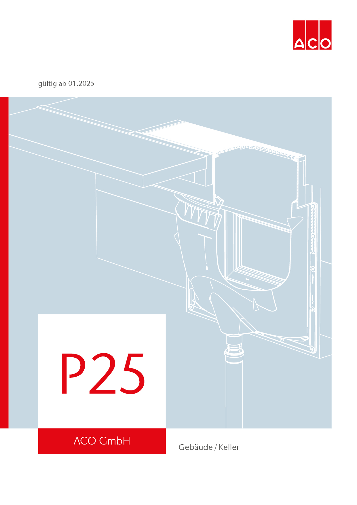 Titelbild einer Preisliste mit Claim "Gebäude / Keller".