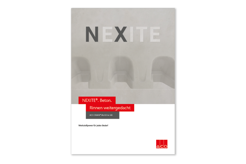 Prospekt-Cover mit Claim „NEXITE“.