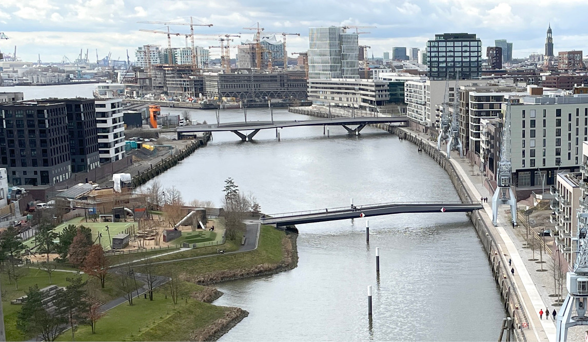 Hamburger Hafen - Blick vom Elbtower - Bild: S.Kehren