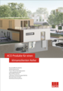 Prospekt-Cover mit Claim „ACO Produkte für einen klimaresilienten Keller“.