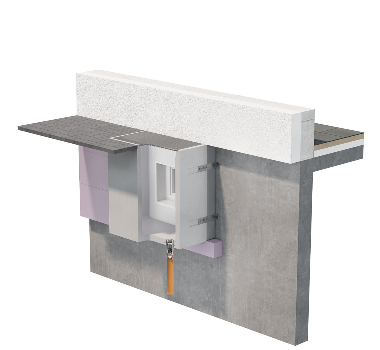 BLS02 BLS1020x120x600 Mit Rueckwand Auf 160mm Daemmung DWD Begehbar