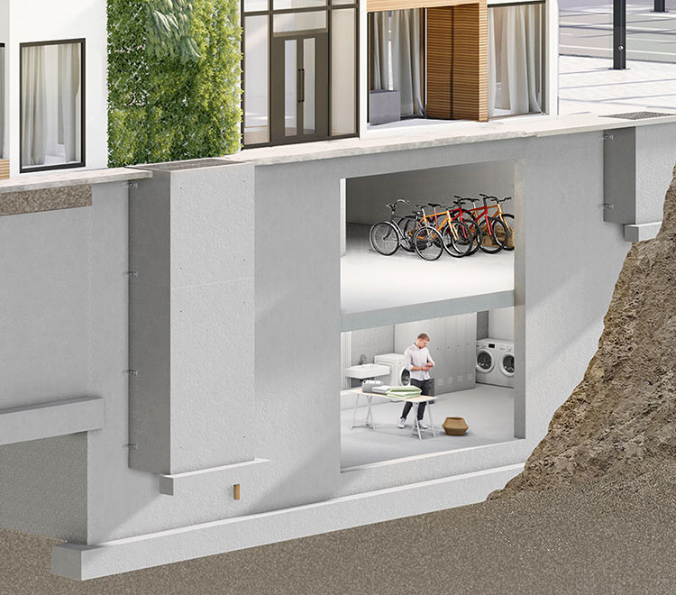 Vertiefter Einbau bis zu 6m