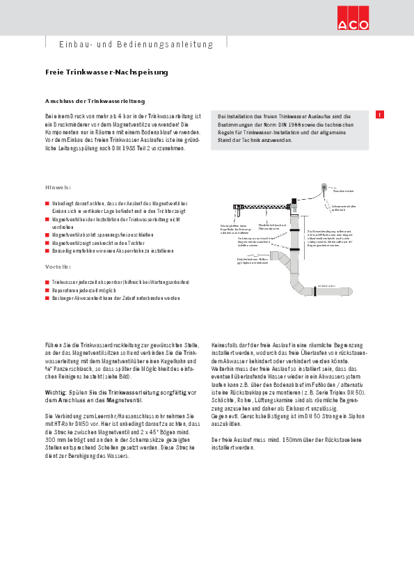 Einbauanleitung - Vollautomatische Regenwasserzentrale Compact ACO_Einbauanleitung_vollautomatische_Regenwasserzentrale_Compact.pdf