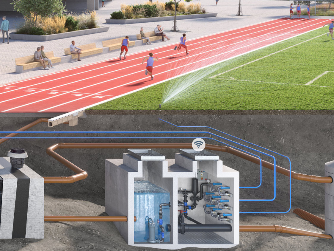 Regenwassermanagement auf Sportstätten