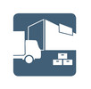 Icon LKW mit Container und Kisten