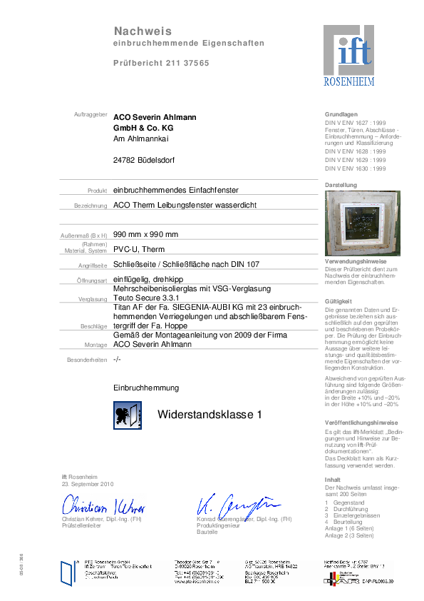 ACO Therm® 1.2 Prüfung WK1 auf HWD (PB 211 37565) ACO_Zertifikat_Therm-1.2-ift-PB_37565-aco-hochbau.pdf