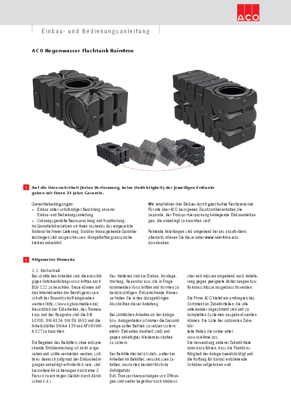 Einbauanleitung - ACO Rain4me Flachtank ACO_Einbauanleitung_Regenwasser_Flachtank.pdf