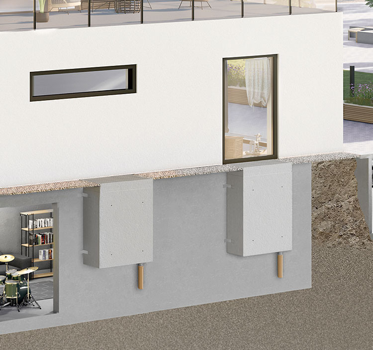 Druckwasserdichte Montage