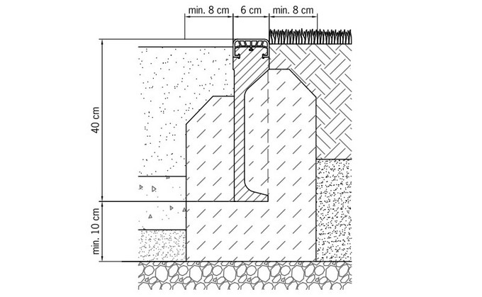 Beispiel Beachvolleyball-Anlage mit ACO SPORT Elastic Randsteine