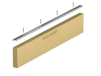 Das Rendering zeigt einen rechteckigen Klemmstein aus robustem Material, mit Einkerbungen für sichere Verbindungen. Die glatte Oberfläche und präzisen Kanten erleichtern die Integration in Bauprojekte.