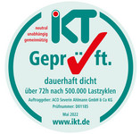 IKT Siegel "dauerhaft dicht" über 72 h IKT Siegel "dauerhaft dicht" über 72 h