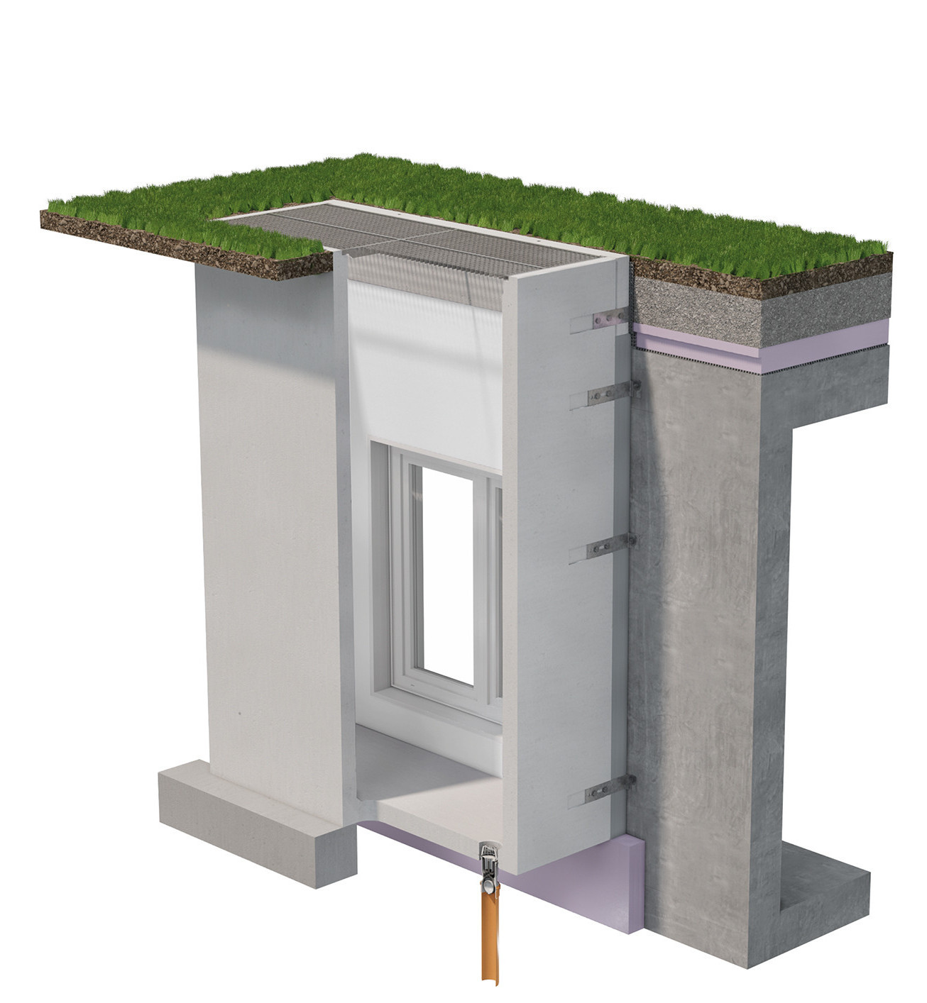BLS04 BLS2050x3000x800 Sonderanfertigung Hinterfuellplatte 2050x800 Innen Verputzt Begehbar