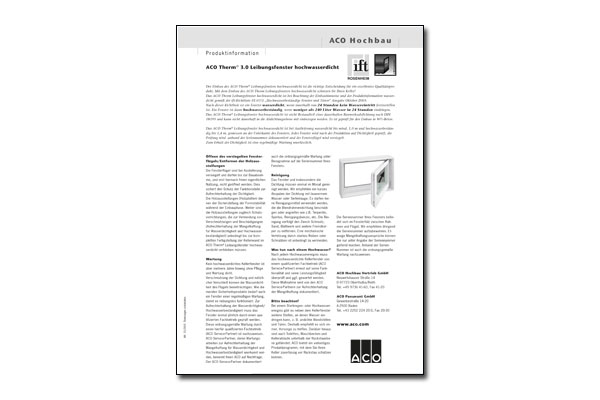 Produktinformationen zum Therm Fenster