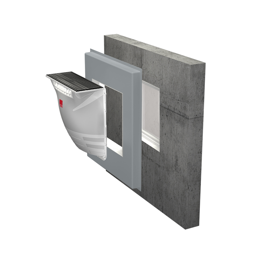 Montageplatte Therm Block druckwasserdicht mit Aussparung