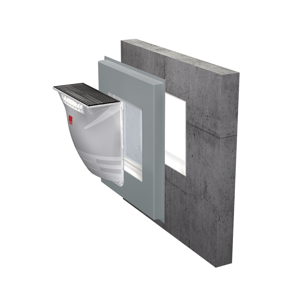 Montageplatte Therm Block druckwasserdicht mit Fenster