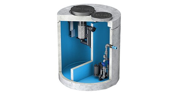 Foto-kompaktanlage-oleolift-leichtfluessigkeitsabscheider-pumpstation-ACO-tiefbau
