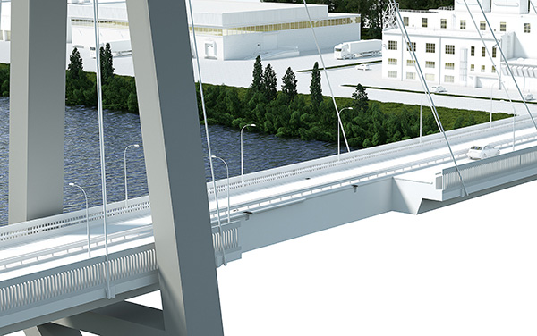 Anwendung Brücke mit Entwässerungsrinne ACO DRAIN® KerbDrain Bridge