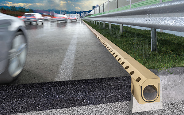 ACO DRAIN® KerbDrain Road - Die Rinne für Autobahn und Schnellstraßen - Bordstein und Entwässerung in einem Bauteil