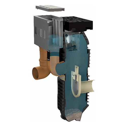 ACO Schwammstadt Straßenablauf Combipoint zur Bewässerung von Stadtgrün und Bäumen